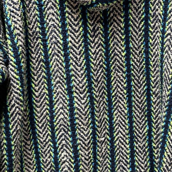 Y2k  Baja Joe Mexico Hippie Drug Rug Hooded Poncho with Pocket -Size Large?? - Picture 6 of 9